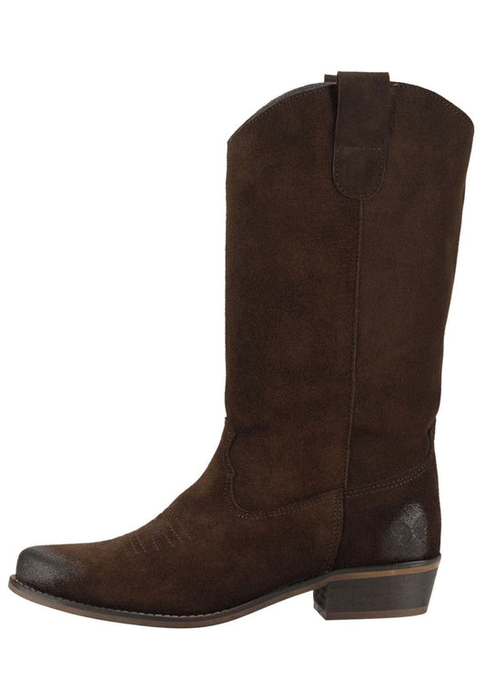 FELMINI WIDE FIT Stiefelette Veloursleder Espresso