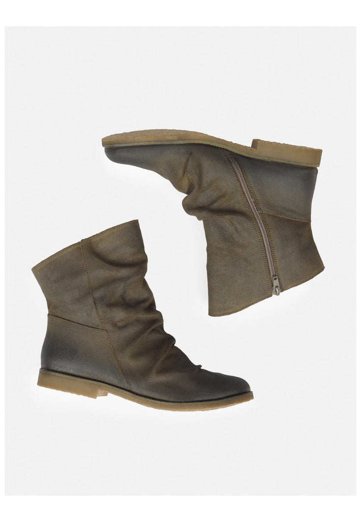 FELMINI WIDE FIT Stiefelette Veloursleder Grün