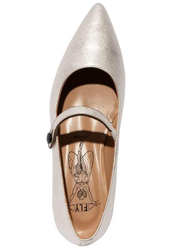 FLY London Ballerinas Leder Silber