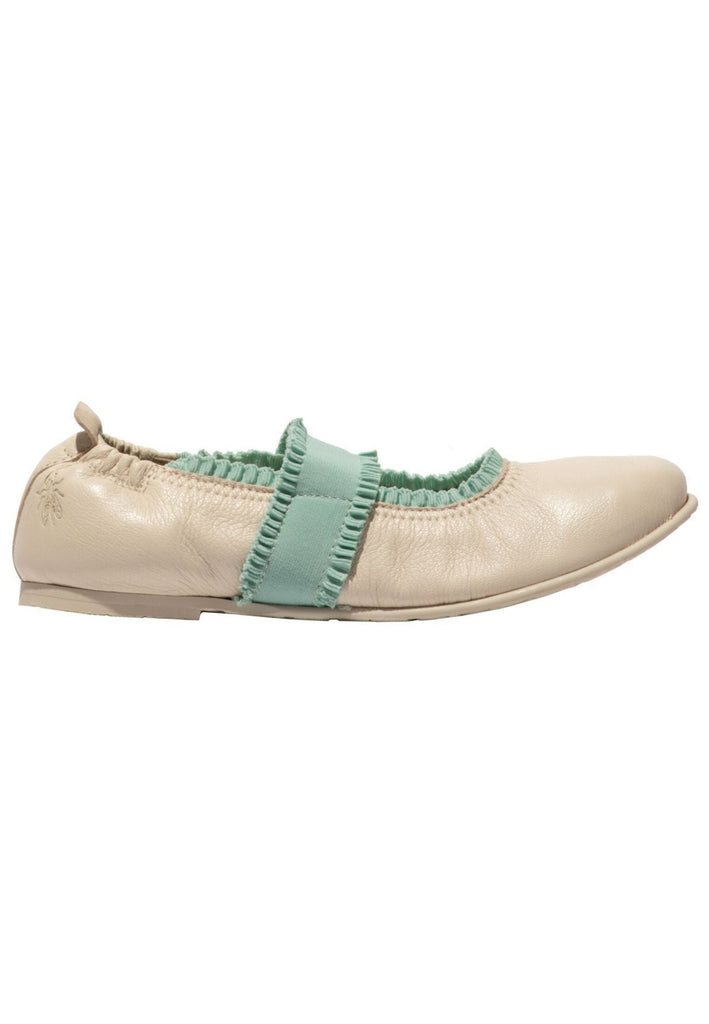 FLY London Ballerinas Leder/Textil Creme