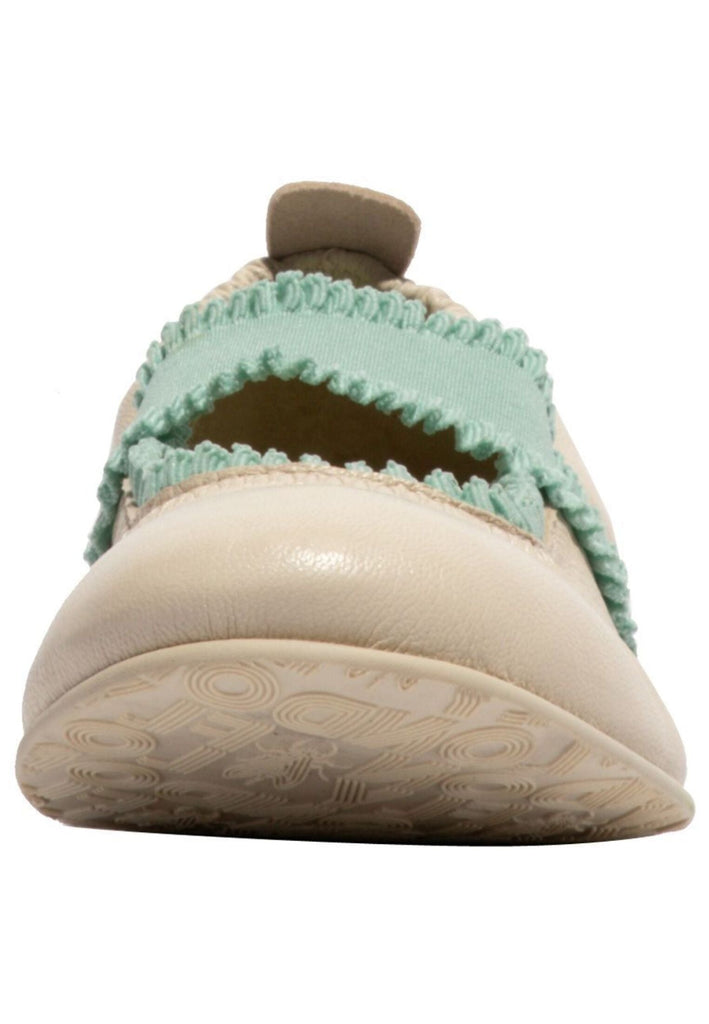 FLY London Ballerinas Leder/Textil Creme