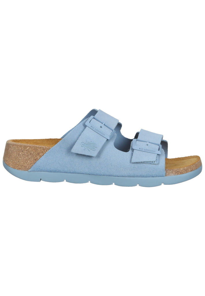 FLY London Pantoletten Leder Hellblau