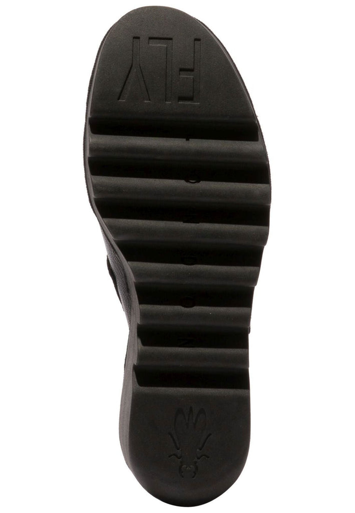 FLY London Pantoletten Leder Schwarz