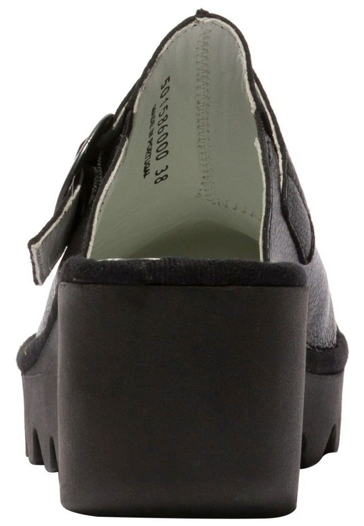 FLY London Pantoletten Leder Schwarz