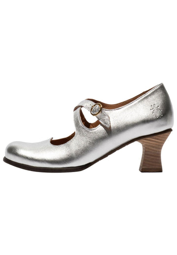 Pumps FLY London Pumps Leder Silber