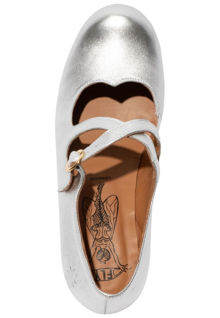 FLY London Pumps Leder Silber