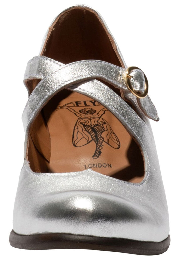 FLY London Pumps Leder Silber