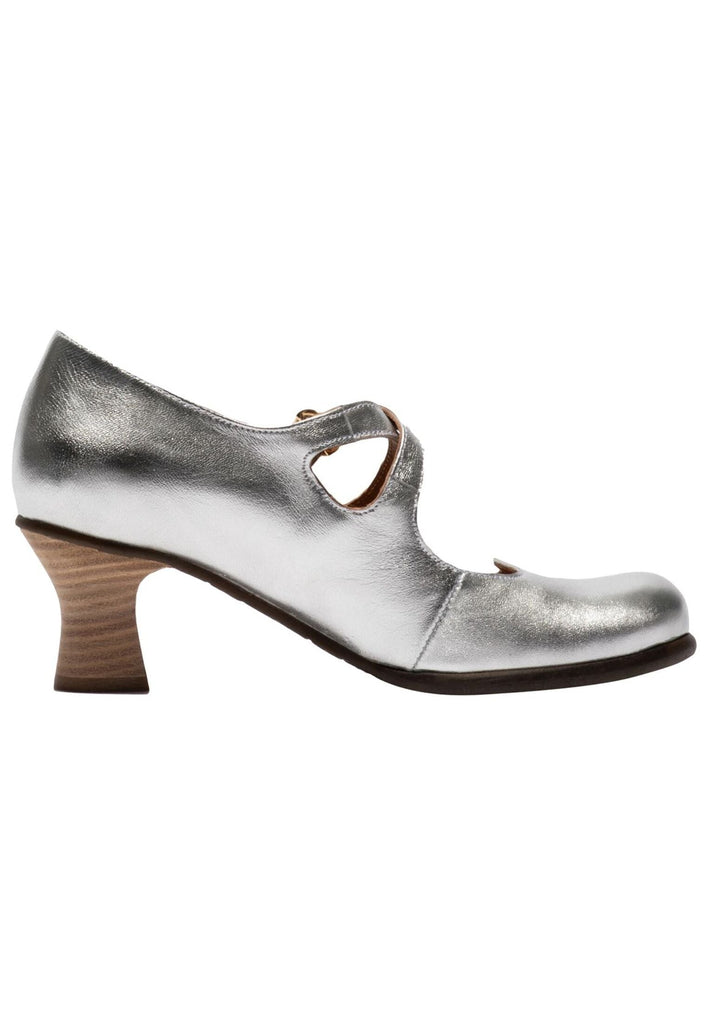 FLY London Pumps Leder Silber