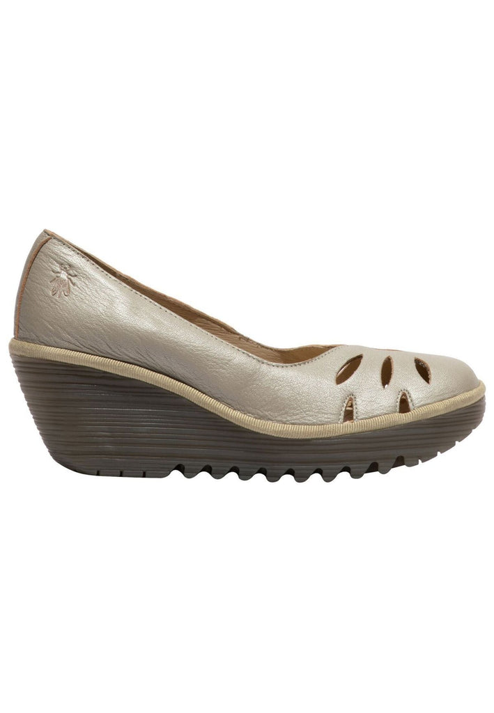 FLY London Pumps Leder Silber