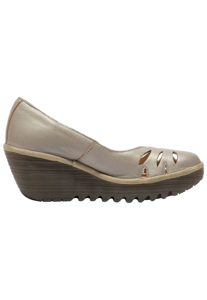 FLY London Pumps Leder Silber