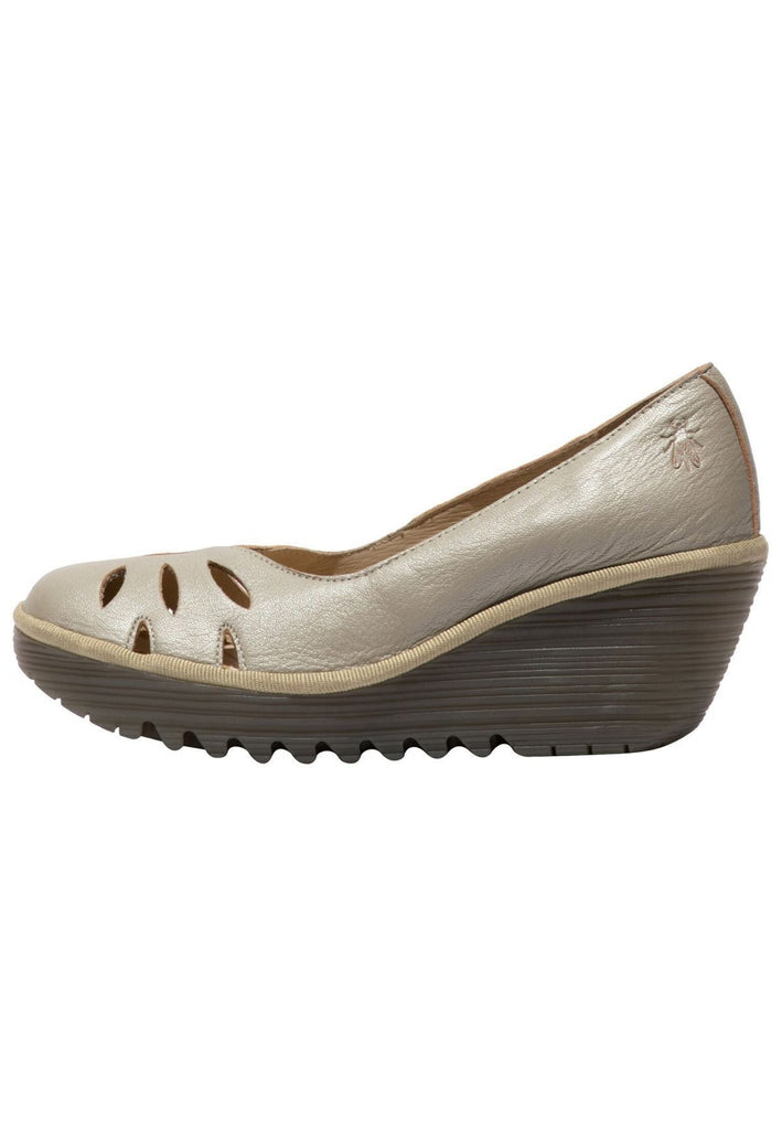 FLY London Pumps Leder Silber