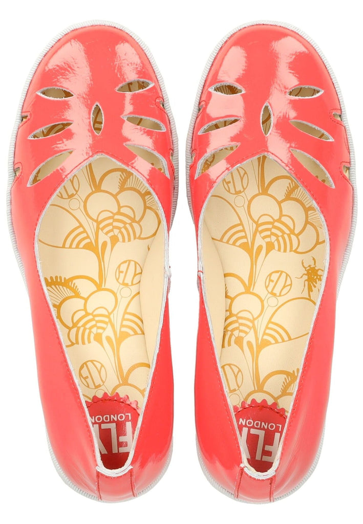 FLY London Pumps Nappaleder Rot Lack