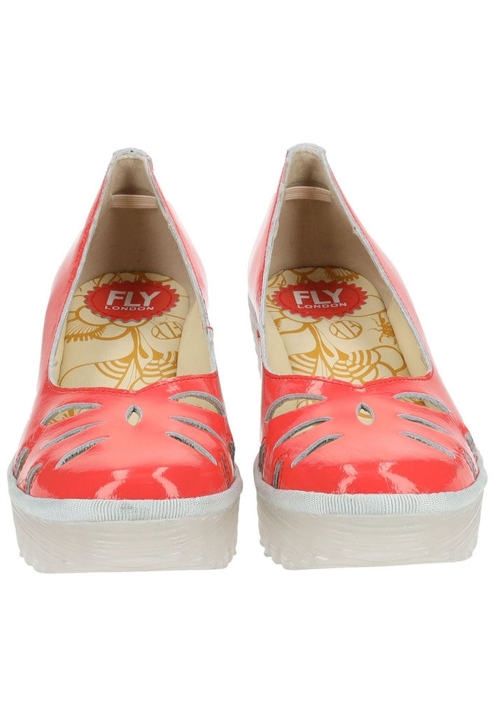 FLY London Pumps Nappaleder Rot Lack