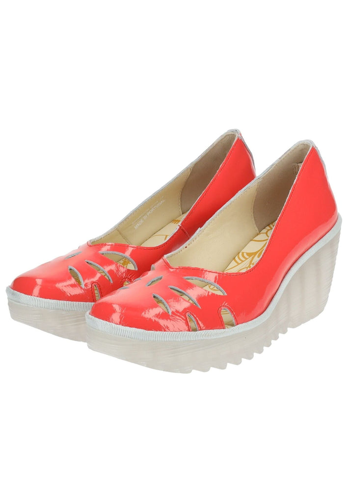 FLY London Pumps Nappaleder Rot Lack