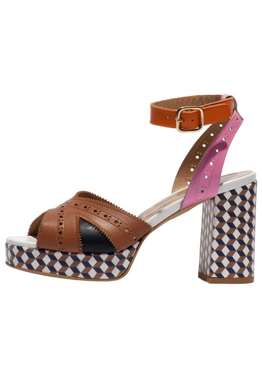 FLY London Sandalen Leder Camel