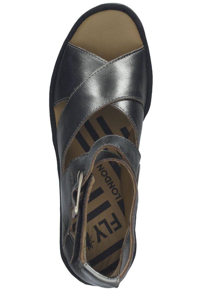 FLY London Sandalen Leder Grau