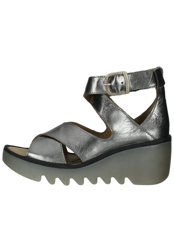 FLY London Sandalen Leder Grau