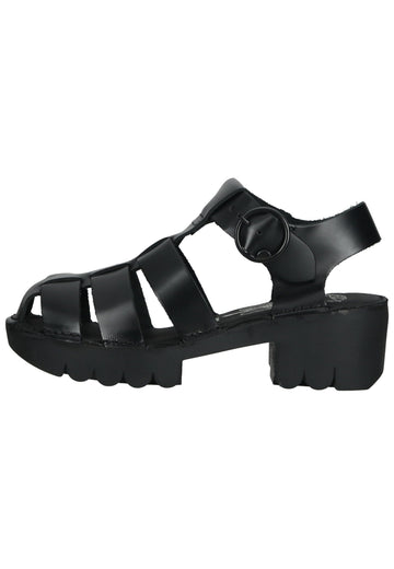 FLY London Sandalen Leder Schwarz