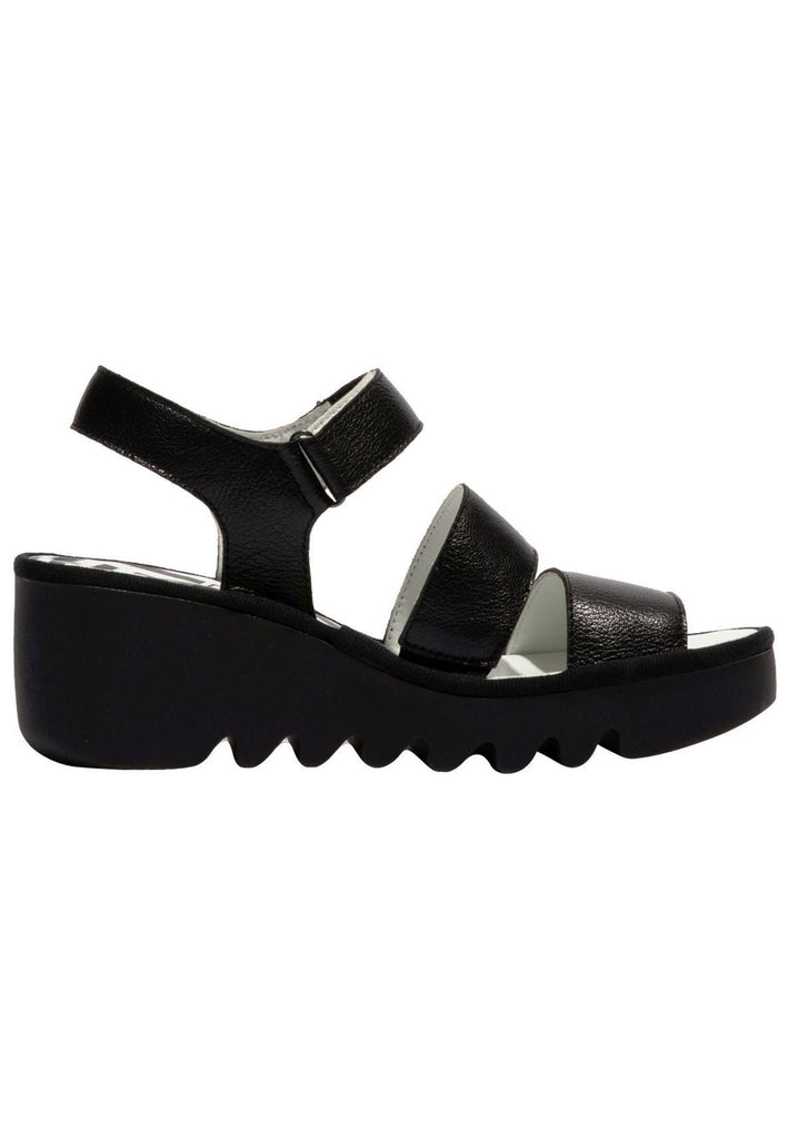 FLY London Sandalen Leder Schwarz