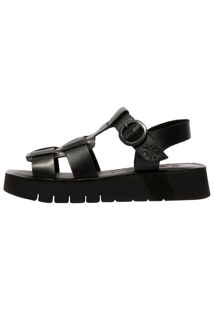 FLY London Sandalen Leder Schwarz