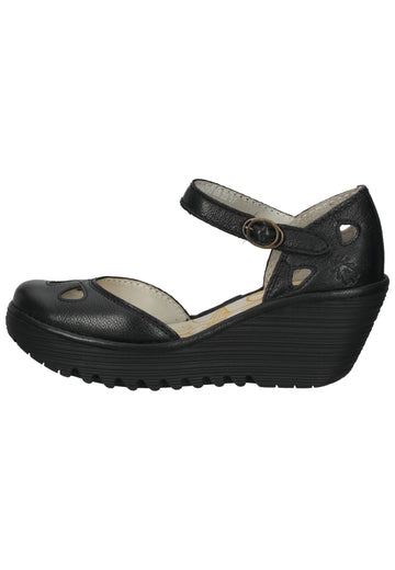 FLY London Sandalen Leder Schwarz