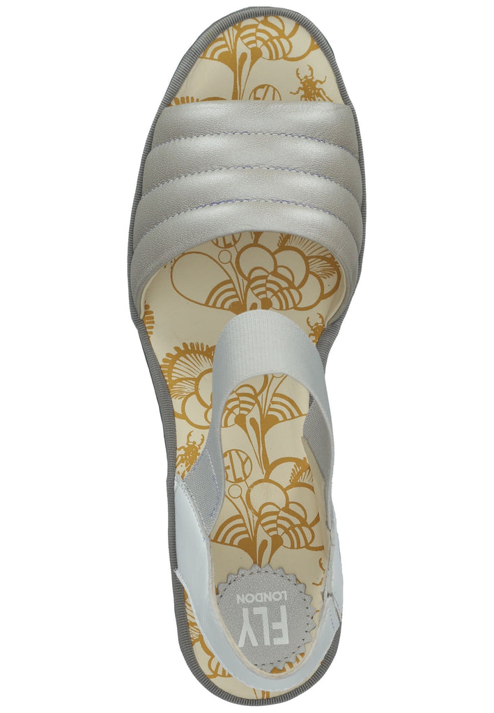 FLY London Sandalen Leder Silber/Weiß