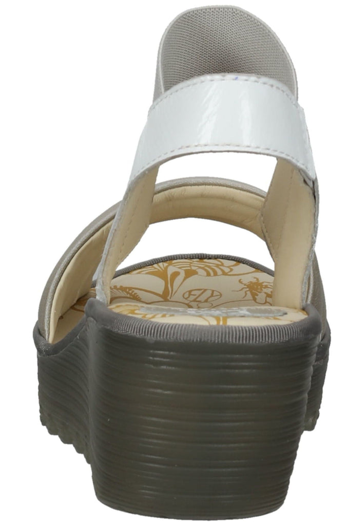 FLY London Sandalen Leder Silber/Weiß