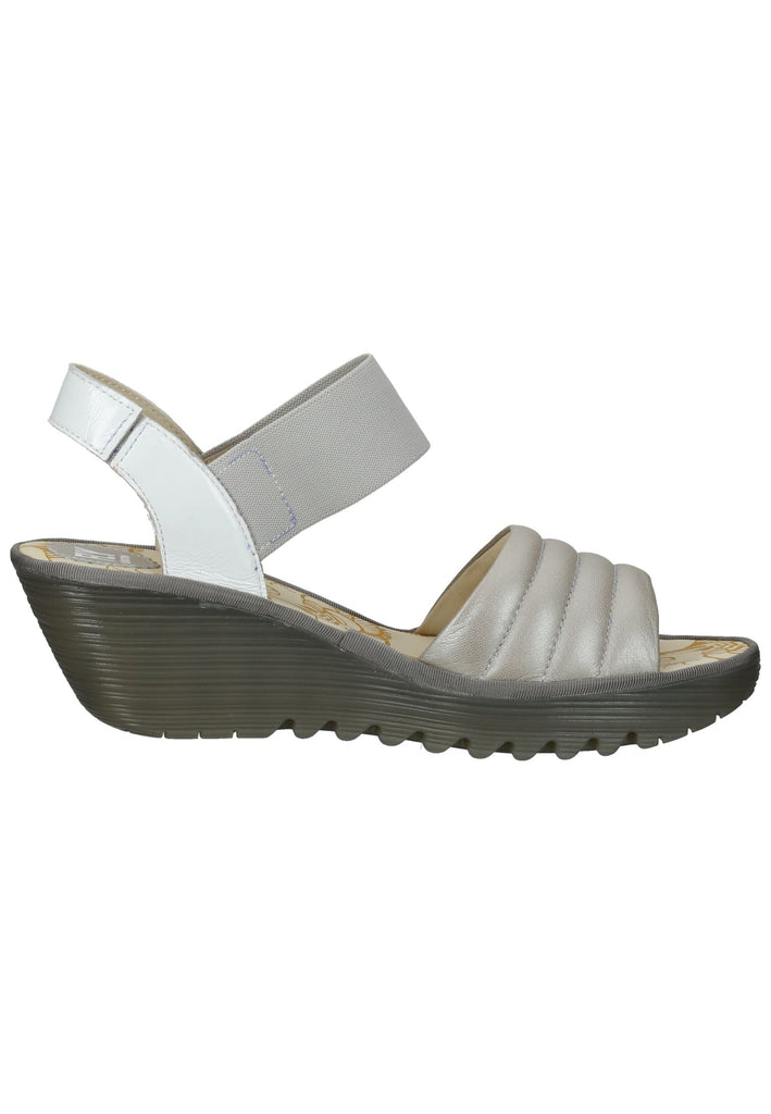 FLY London Sandalen Leder Silber/Weiß
