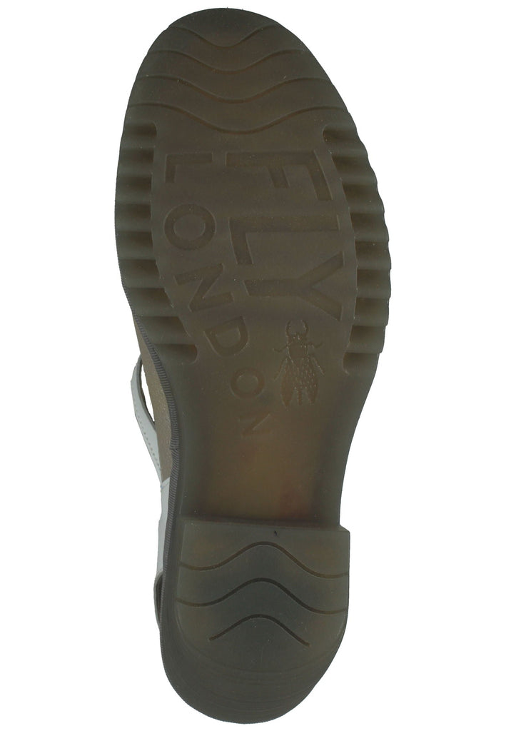 FLY London Sandalen Leder Silber/Weiß