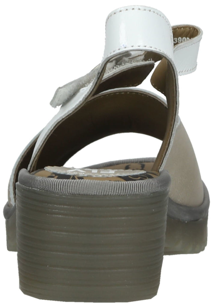 FLY London Sandalen Leder Silber/Weiß