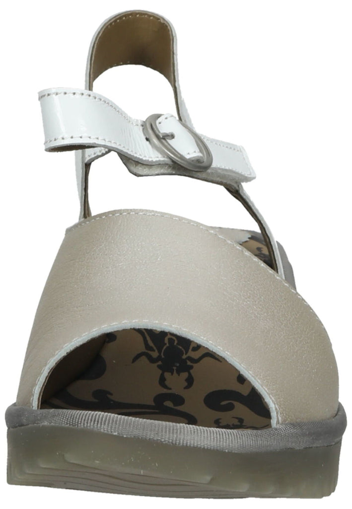 FLY London Sandalen Leder Silber/Weiß