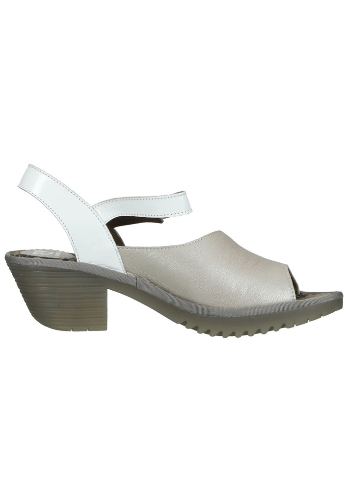 FLY London Sandalen Leder Silber/Weiß