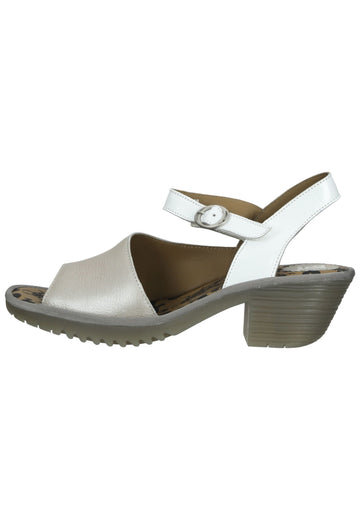 FLY London Sandalen Leder Silber/Weiß