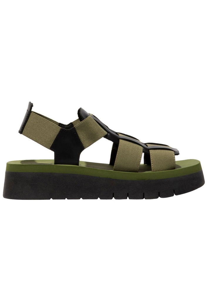 FLY London Sandalen Leder/Textil Army