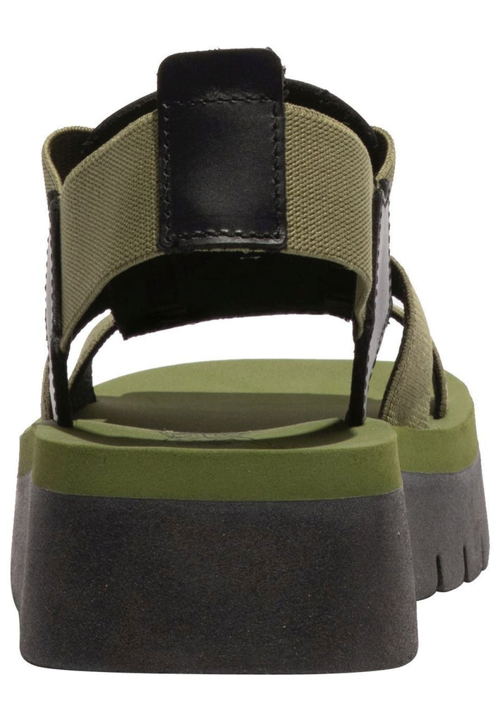 FLY London Sandalen Leder/Textil Army