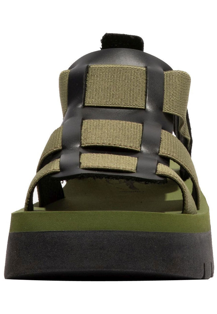 FLY London Sandalen Leder/Textil Army