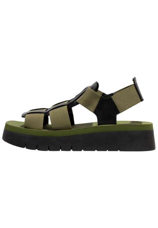 FLY London Sandalen Leder/Textil Army