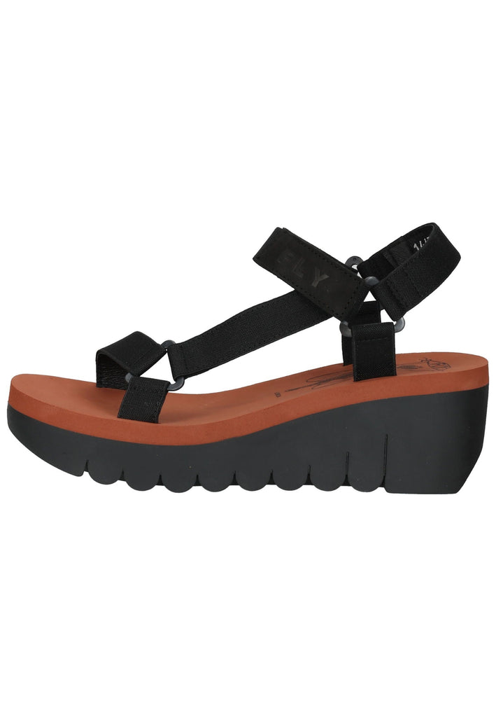 FLY London Sandalen Textil Schwarz