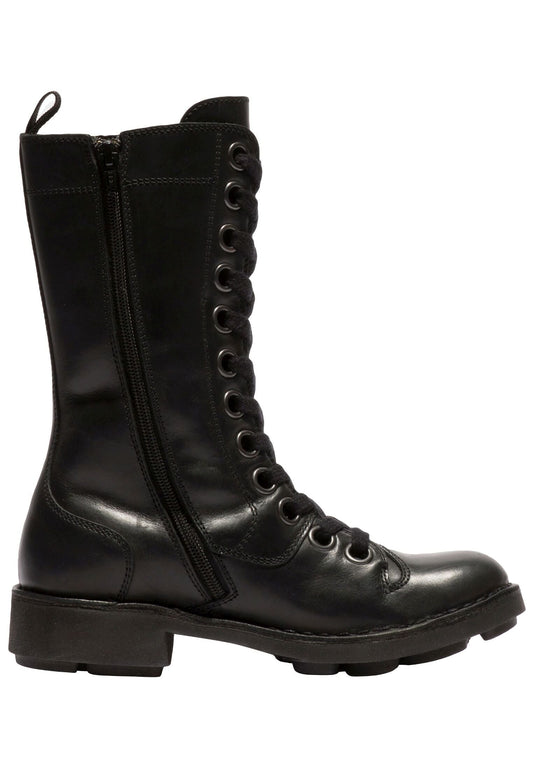 FLY London Stiefel Leder Schwarz