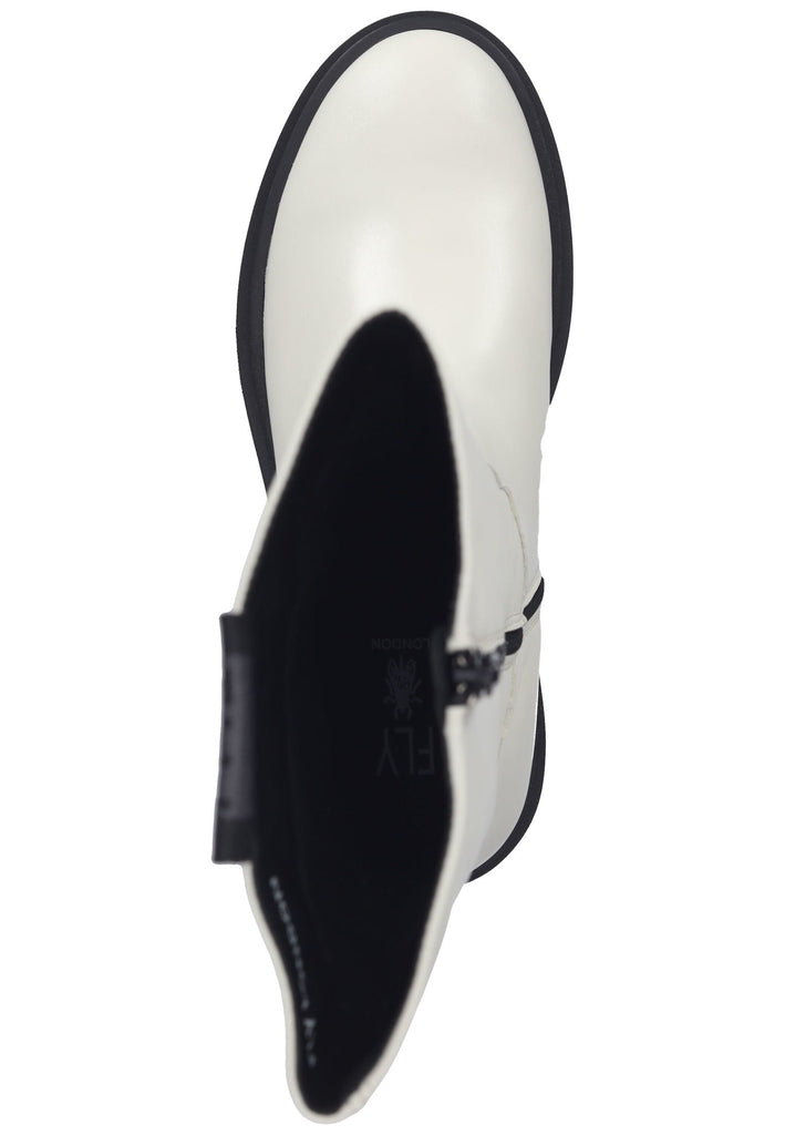FLY London Stiefel Leder Weiß
