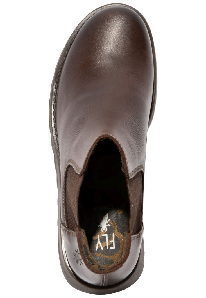 FLY London Stiefelette Leder Dunkelbraun