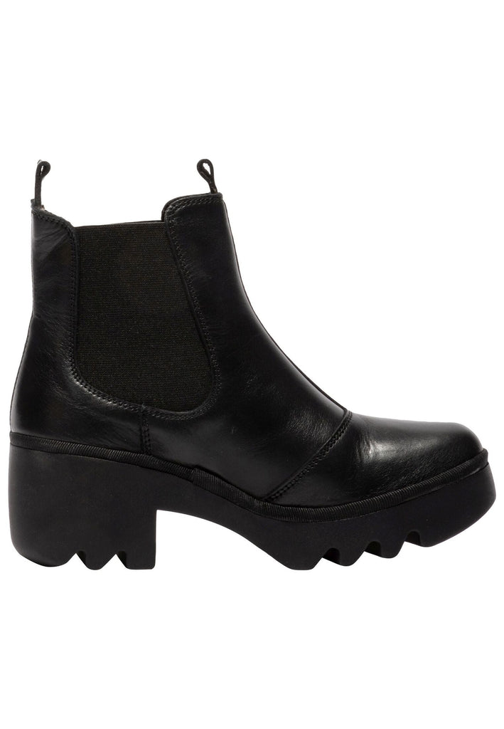 FLY London Stiefelette Leder Schwarz