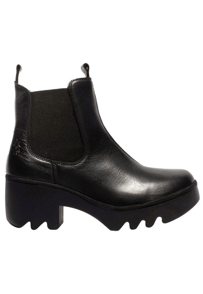 FLY London Stiefelette Leder Schwarz