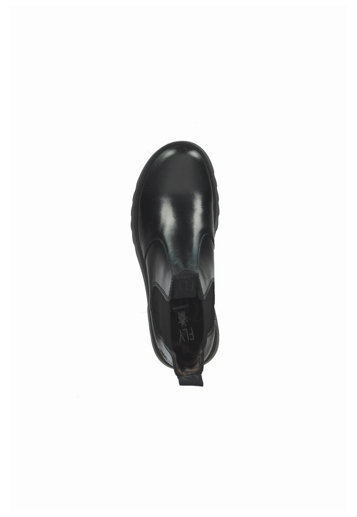 FLY London Stiefelette Leder Schwarz