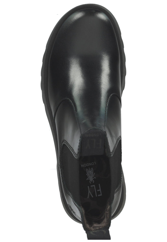 FLY London Stiefelette Leder Schwarz