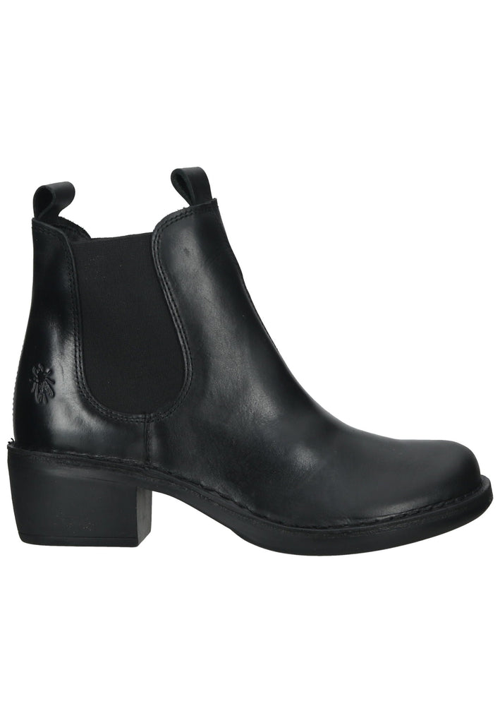 FLY London Stiefelette Leder Schwarz