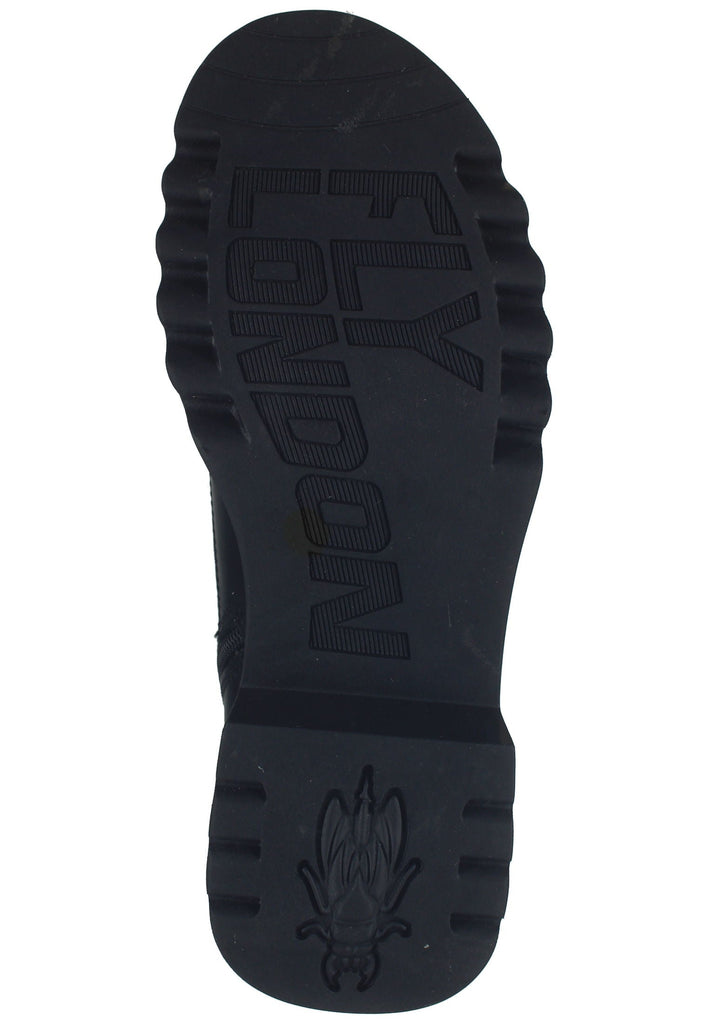 FLY London Stiefelette Leder Schwarz