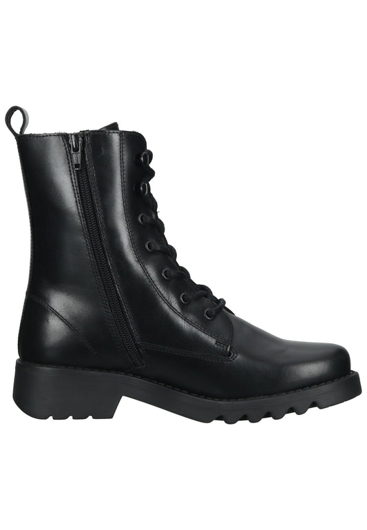 FLY London Stiefelette Leder Schwarz