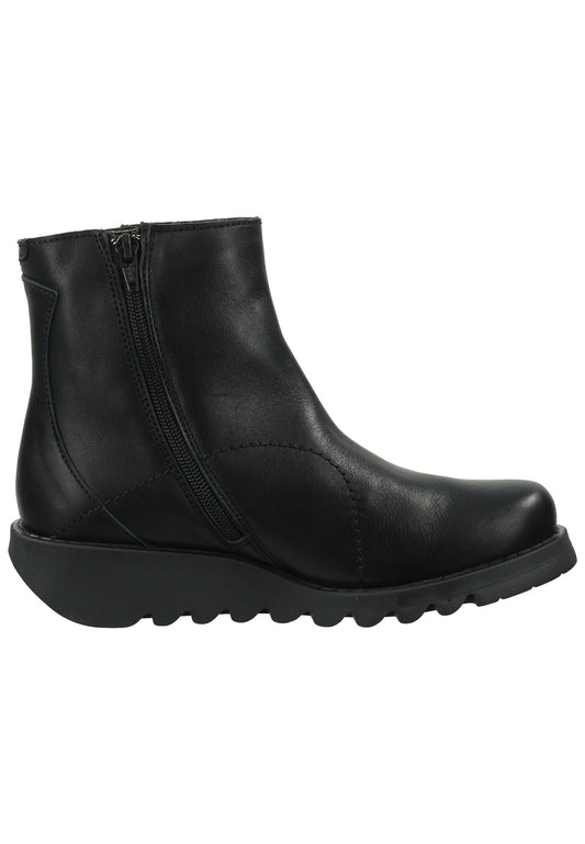 FLY London Stiefelette Leder Schwarz