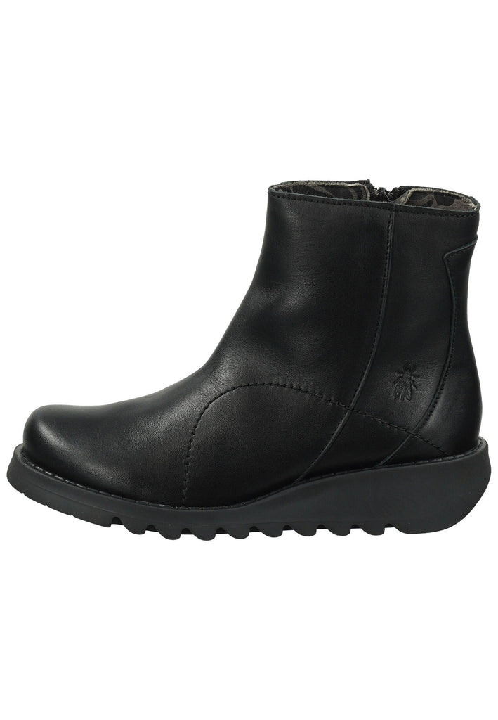 FLY London Stiefelette Leder Schwarz